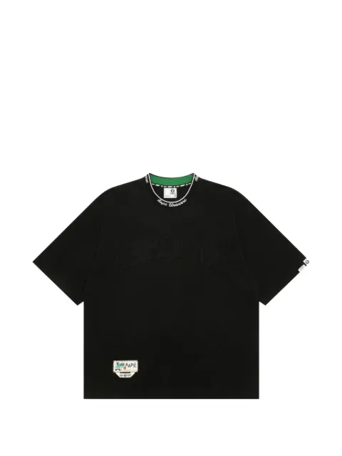 AAPE BY *A BATHING APE® embossed-logo relaxed-fit T-shirt Black AAPTEM1659XXO