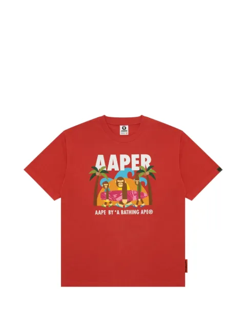 AAPE BY *A BATHING APE® AAPER graphic-print T-shirt Red AAPTEM1615XXO