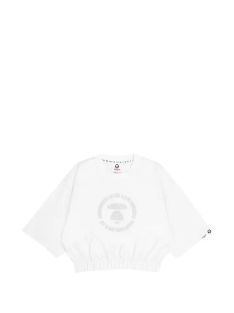 AAPE BY *A BATHING APE® Moonface mesh-panel T-shirt White AAPTEW0964XXI