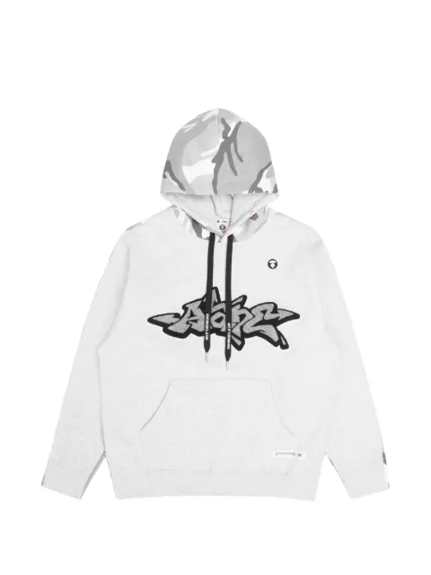 AAPE BY *A BATHING APE® Moonface camo-panelled hoodie Grey AAPSWM3944XAJ