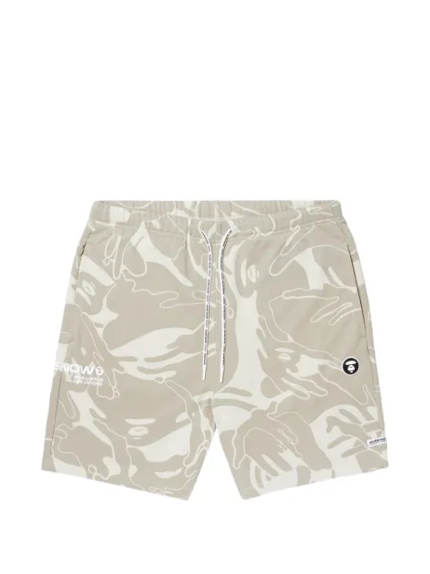 AAPE BY *A BATHING APE® Moonface camo track shorts Neutrals AAPSPMA655XXK