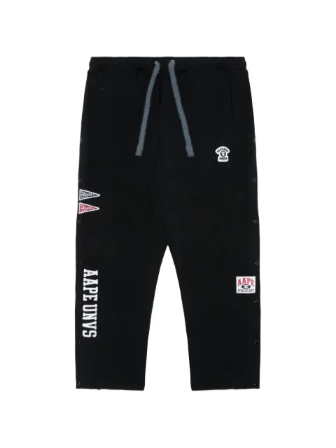 AAPE BY *A BATHING APE® Moonface-patch track pants Black AAPPTMA657XXL