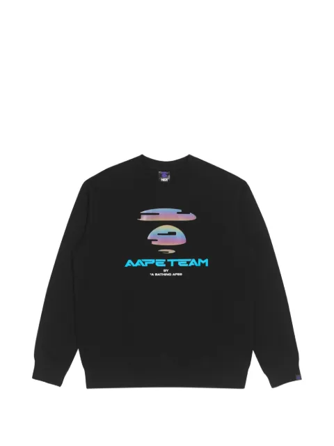 AAPE BY *A BATHING APE® Moonface gradient-graphic sweatshirt Black AAPSWM3930XXJ