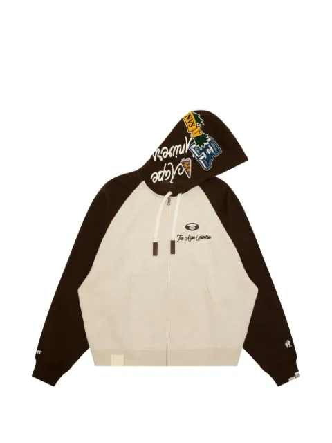 AAPE BY *A BATHING APE® zip-up hoodie Neutrals AAPSWMC387XAP
