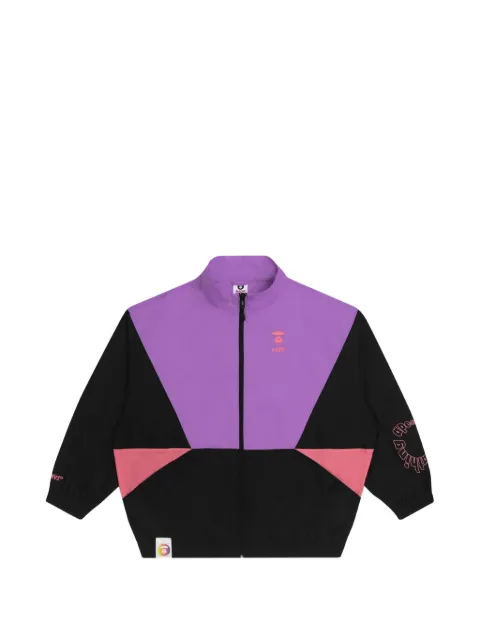 AAPE BY *A BATHING APE® Moonface colour-block jacket Black AAPLJW7432XXG