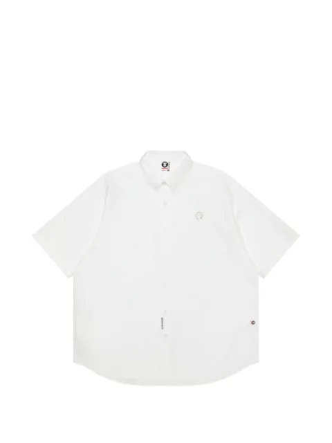 AAPE BY *A BATHING APE® Moonface logo-patch shirt White AAPSRM8516XXO