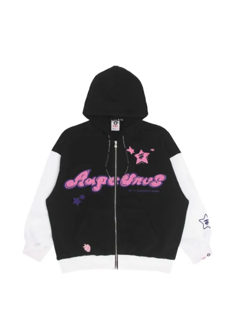 AAPE BY *A BATHING APE® Moonface panelled hoodie Black AAPSWW3929XXJ