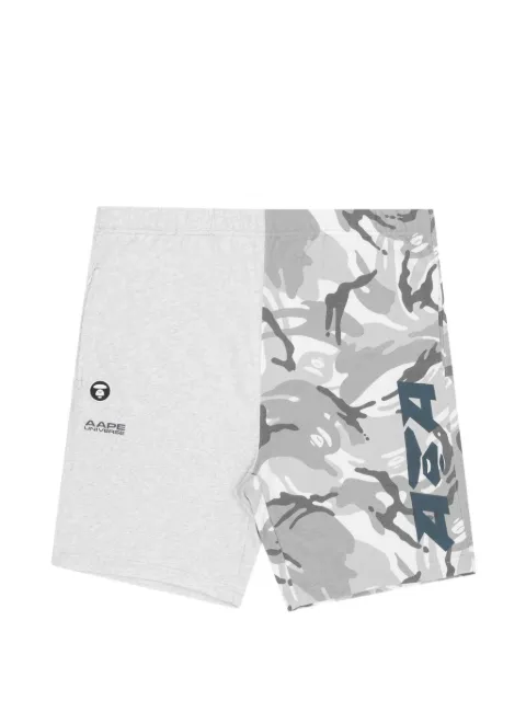 AAPE BY *A BATHING APE® Moonface colour-block track shorts Grey AAPSPM6859XAI