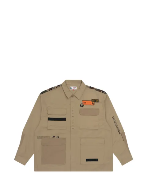 AAPE BY *A BATHING APE® Moonface military shirt Neutrals AAPSTM8360XXF
