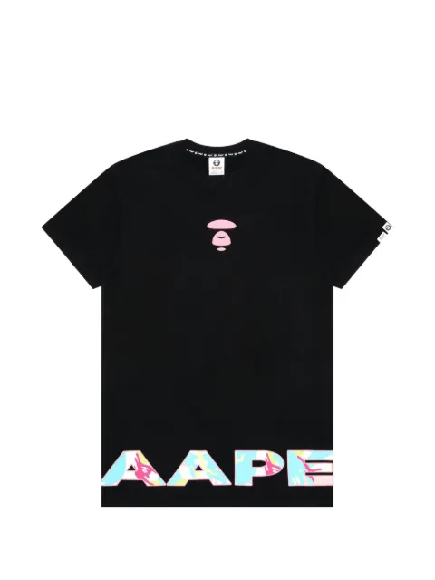 AAPE BY *A BATHING APE® Moonface printed T-shirt Black AAPTNW0996XXI