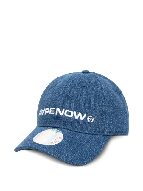 AAPE BY *A BATHING APE® Moonface embroidered baseball cap Blue AAPCPM5134XAK