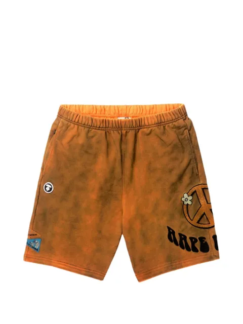 AAPE BY *A BATHING APE® Moonface-patch shorts Orange AAPSPM6993XXK