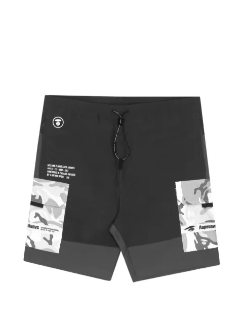 AAPE BY *A BATHING APE® Moonface camouflage-print shorts Grey AAPSPM6864XXI