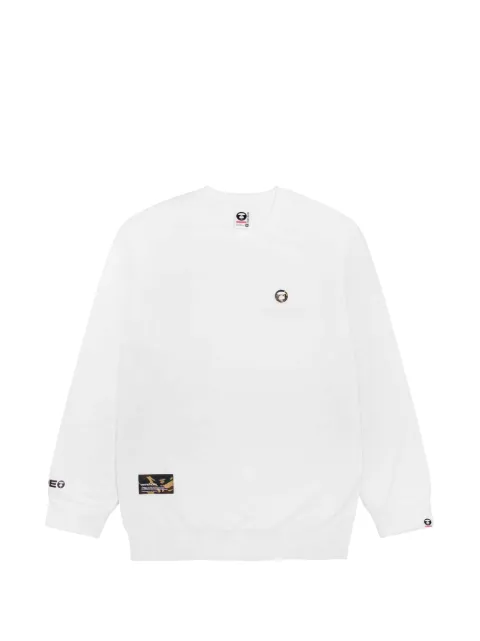 AAPE BY *A BATHING APE® Moonface camo-patch sweatshirt White AAPSWMA304XXL