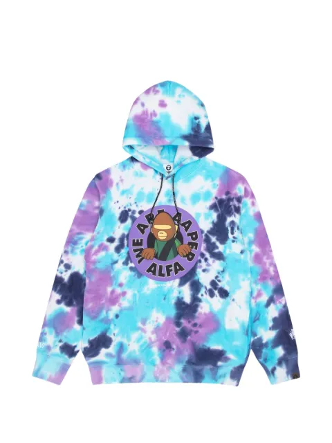 AAPE BY *A BATHING APE® Moonface tie-dye hoodie Purple AAPSWM3794XXH