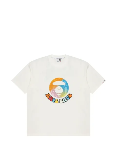 AAPE BY *A BATHING APE® Moonface graphic-print T-shirt White AAPTEM1294XXK