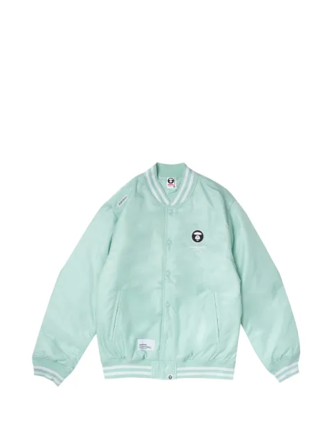 AAPE BY *A BATHING APE® Moonface patch bomber jacket Green AAPJKM7597XXL