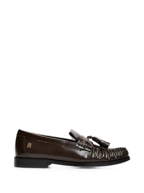 Tommy Hilfiger tassel leather loafers Brown FW0FW09460