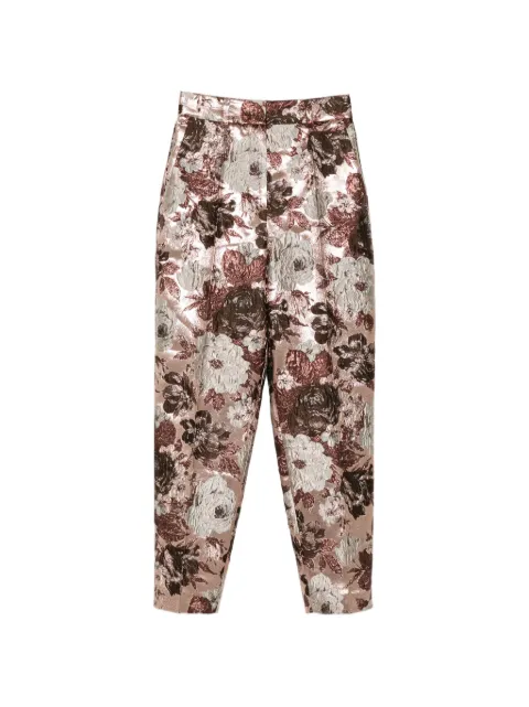 Elie Saab floral-brocade trousers Neutrals P0204N