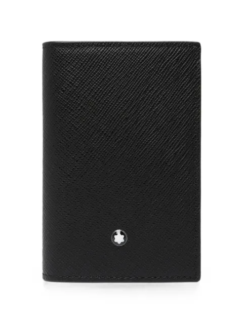 Montblanc logo-plaque cross-grain cardholder Black 223041