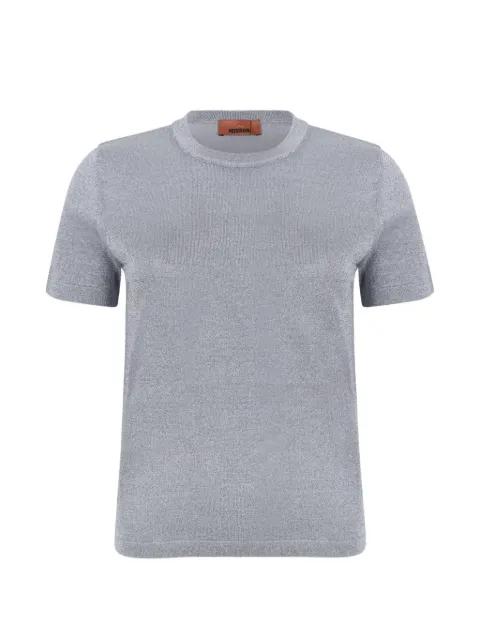 Missoni metallic-effect short-sleeve sweater Grey DC26SN02BK01H3