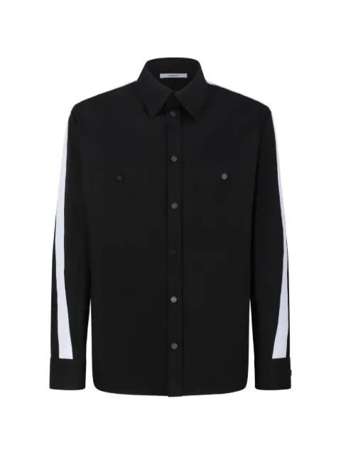 Givenchy Couture Seam overshirt in cotton with grosgrain-detail Black BM61AC15XZ