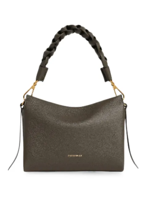 Coccinelle Boheme braided-handle leather tote bag Grey E1M50580101