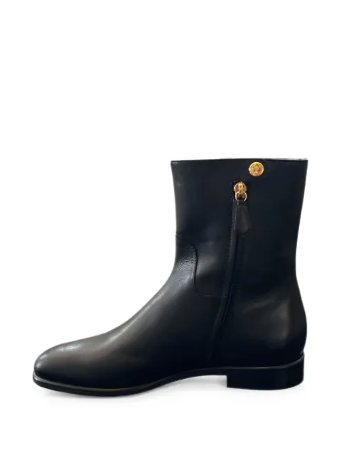 Pollini logo-plaque ankle boots Black PA21013C1PPA0000