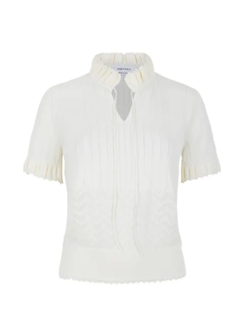 Alexander McQueen pointelle knit top White 876348Q1BH3