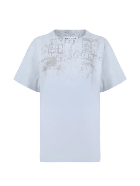 Maison Margiela logo-print cotton T-shirt Blue S51GC0555S24607857