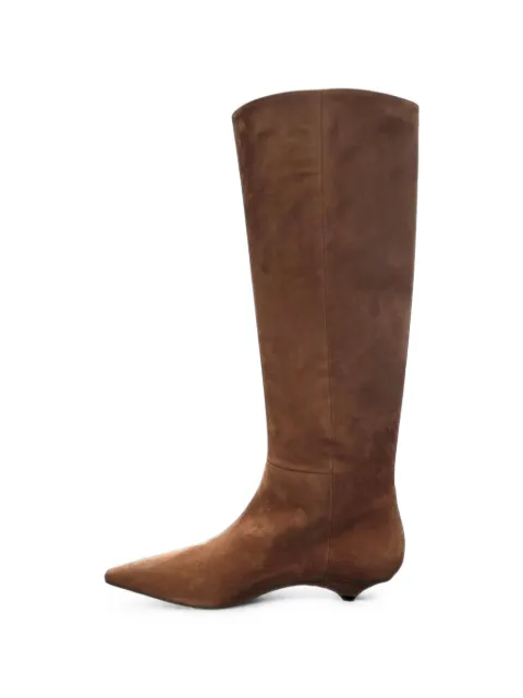 Vic Matie pointed-toe suede knee-high boots Brown 1L6660DL14B180308