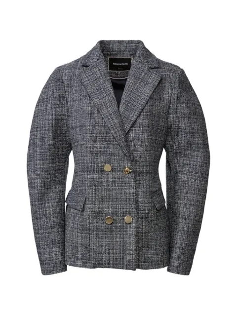 Fabiana Filippi double-breasted tweed jacket Grey GCD216F200D983VR2