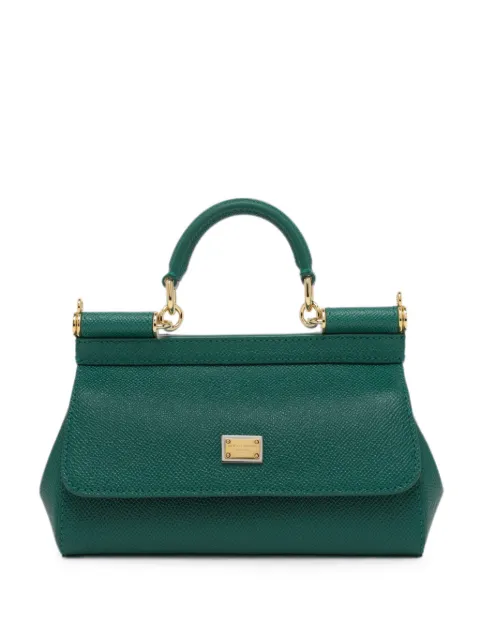 Dolce & Gabbana mini Sicily leather tote bag Green BB7116B1001