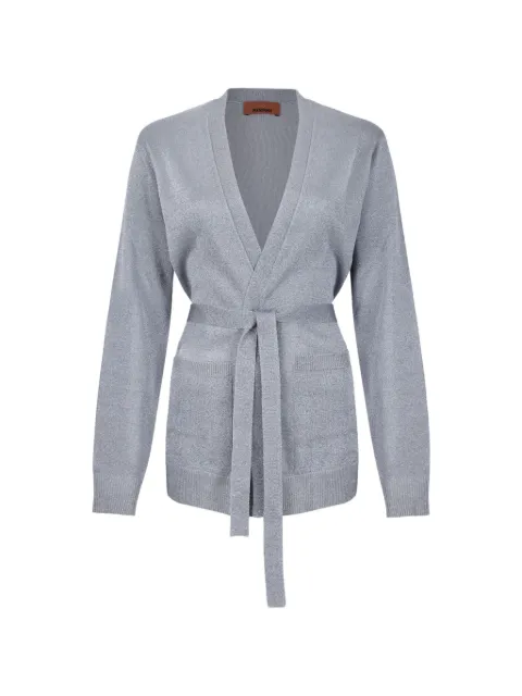 Missoni belted metallic-effect cardigan Blue DC26SM02BK01H3