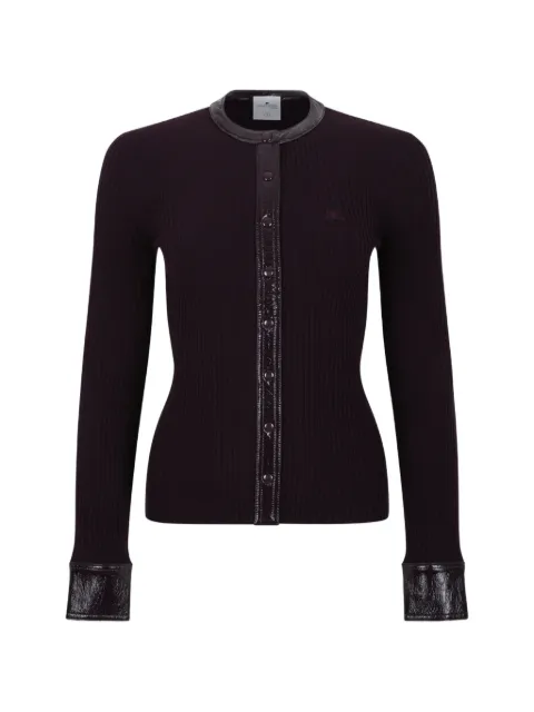 Courrèges Vinyl and knit cardigan Purple 326MGI056FI0001