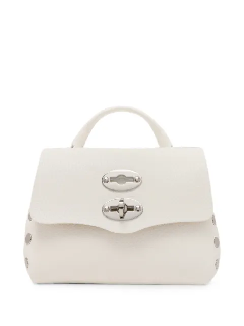 Zanellato Sbaby Postina stud-embellished leather mini bag White 068450SBABY0720000Z1100