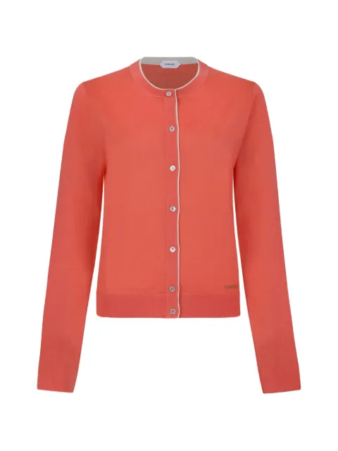 Versace embroidered wool knit cardigan Orange 10244001A17823