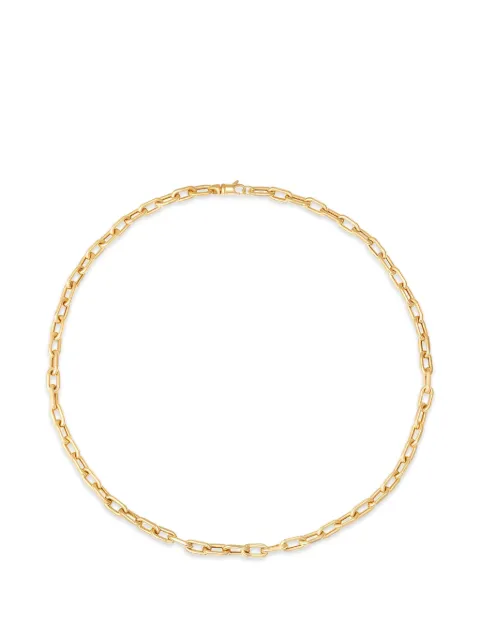 Sara Weinstock small Nantucket rectangle chain necklace Gold SWYMRCNK16F