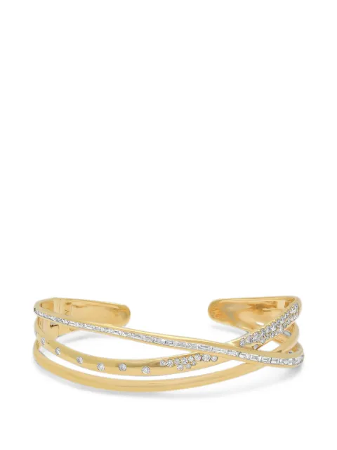 Sara Weinstock Papua diamond crossover bangle Gold PYWTCBMG