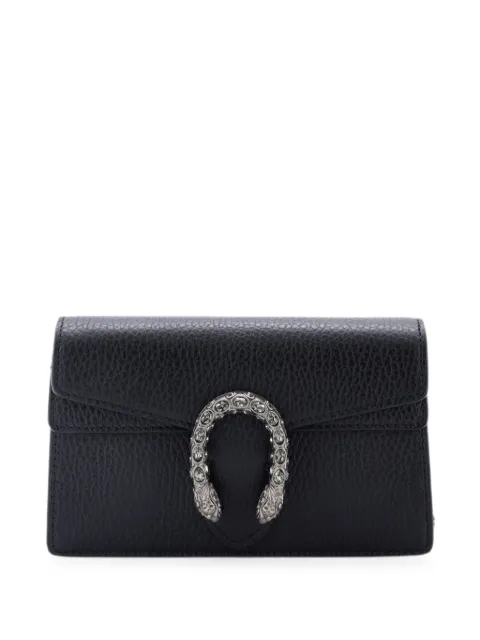Gucci Pre-Owned Dionysus Bag Leather Super Mini clutch bag Black Y6BC65MQ8UTH8N9H