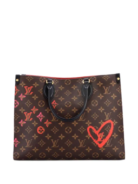 Louis Vuitton Pre-Owned OnTheGo Tote Limited Edition Fall in Love Monogram Canvas MM shoulder bag Brown XVI9GHU09UHL0JC1