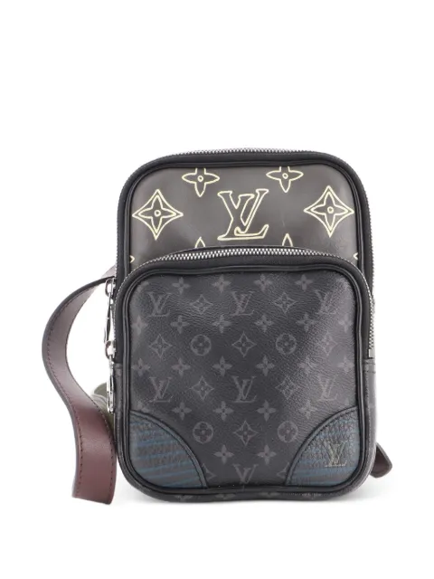 Louis Vuitton Pre-Owned Amazone Sling Bag Patchwork Monogram Eclipse Canvas and Printed Leather backpack Black NP4FRWJUF0M4JV95