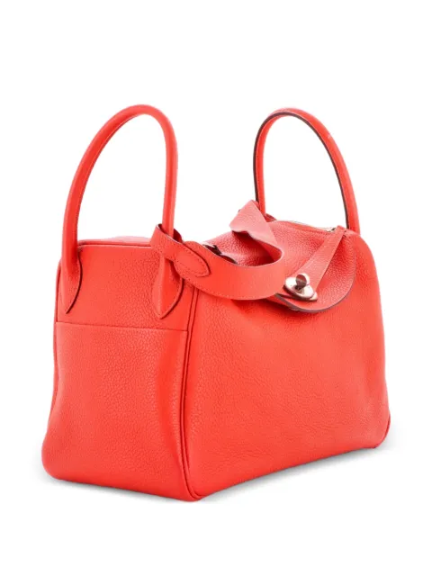 Hermès Pre-Owned Lindy Bag Clemence 30 shoulder bag Red O9FYSU70NJ1DFW8E