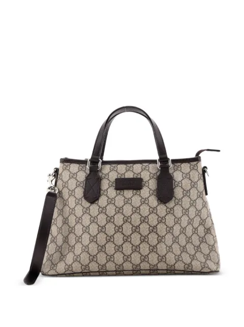 Gucci Pre-Owned Convertible Zip GG Coated Canvas with Leather Small tote bag Brown KJD20KQY7I0S0PRZ