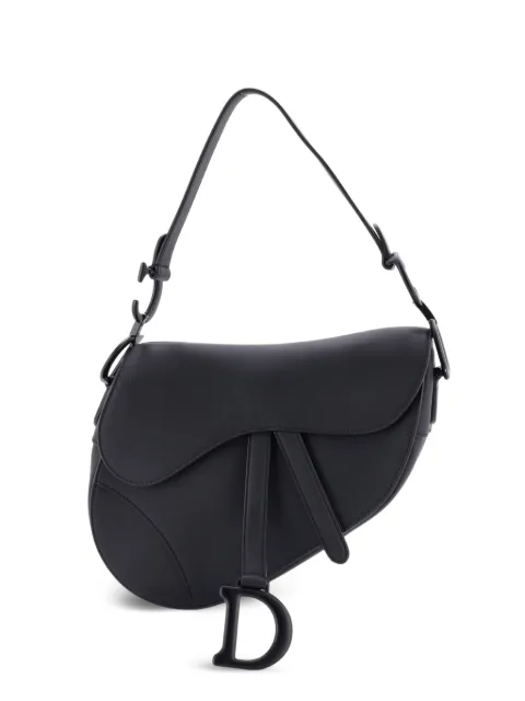Christian Dior Pre-Owned Ultra Matte Saddle Handbag Leather Medium shoulder bag Black K9MP0B93AJ38BQCN