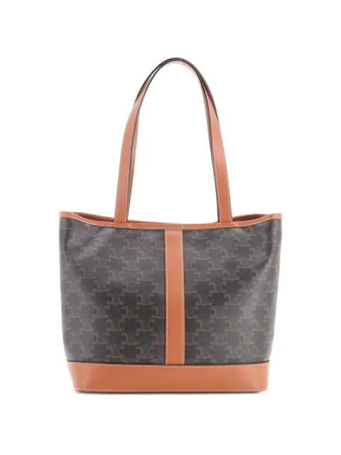 Celine Pre-Owned Cabas Tote Triomphe Coated Canvas Small shoulder bag Brown HXJFH8DZSH53LK2P