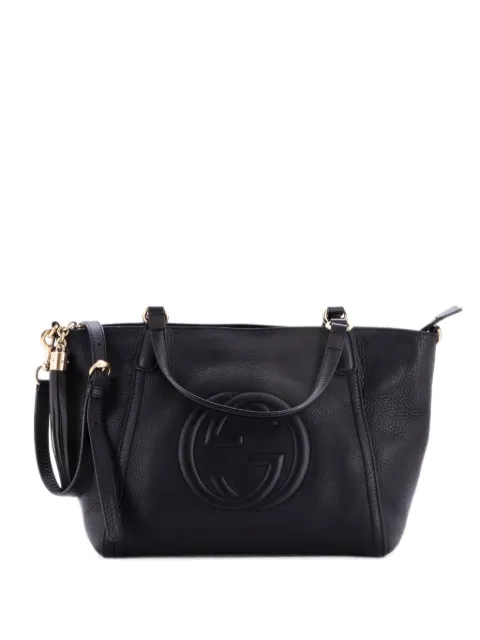 Gucci Pre-Owned Soho Convertible Top Handle Bag Leather Small satchel Black DBXDW93A3JI1ZHRF