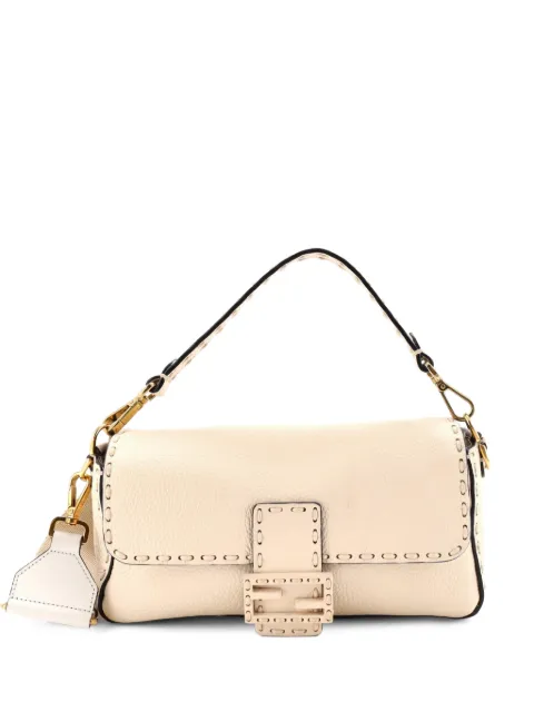 Fendi Pre-Owned Selleria Baguette NM Bag Leather Medium shoulder bag Neutrals CBLCUU59GSR6SCH7