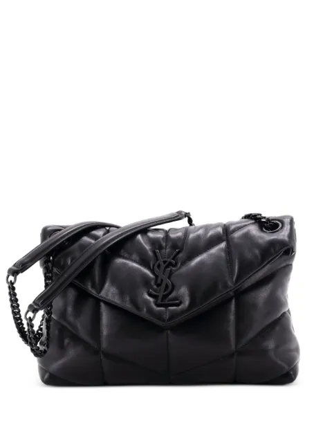 Saint Laurent Pre-Owned Loulou Puffer Shoulder Bag Quilted Leather Small crossbody bag Black BNOJN77DII36X0CS