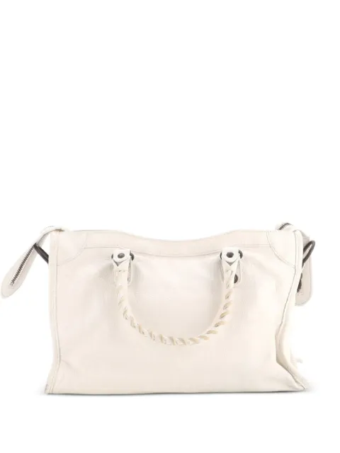 Balenciaga Pre-Owned City Classic Studs Bag Leather Small satchel White 9LIAO0RRNVX21YF1